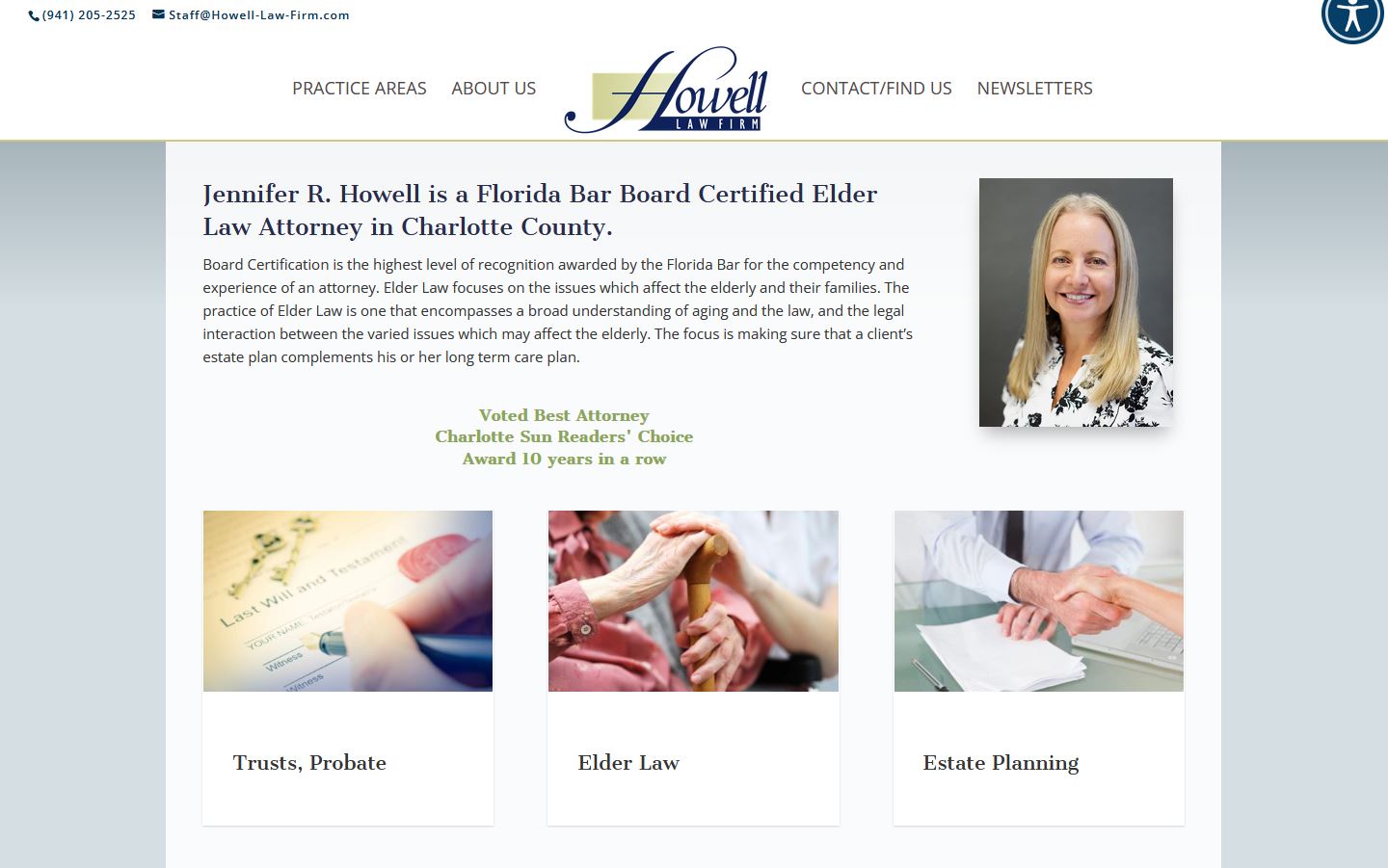 Home page of Howell Law Firm