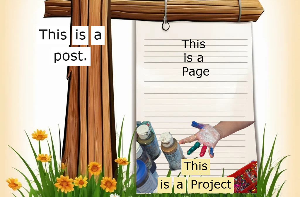 The Difference Between Posts, Pages and Projects in WordPress